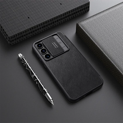 قاب کلاسوری گوشی سامسونگ گلکسی اس 24 اف ای نیلکین Qin Pro Series Leather