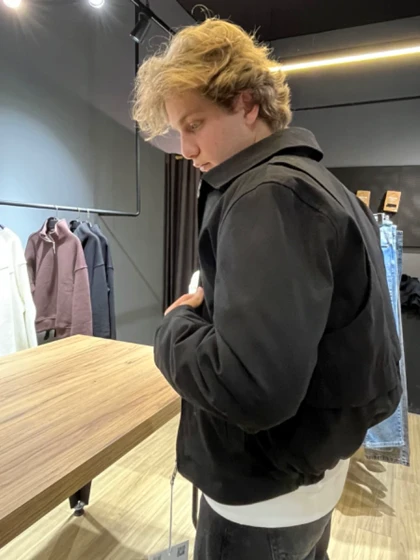 جکت کتان مشکی باکسی / برند Snaazy ترکیه