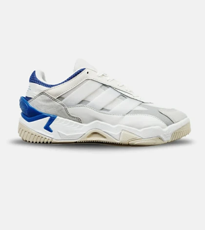 کفش کتانی مردانه سفید طوسی آبی ADIDAS niteball 2.0