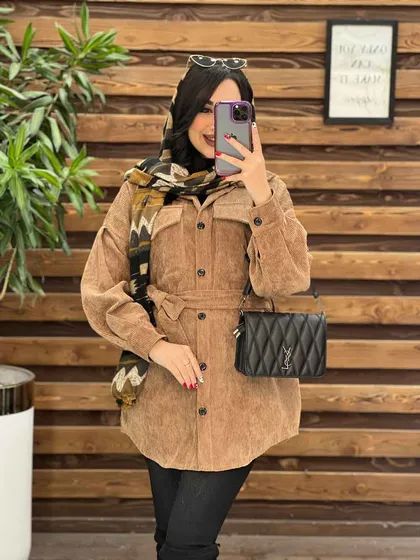 مانتو کبریتی کمردار