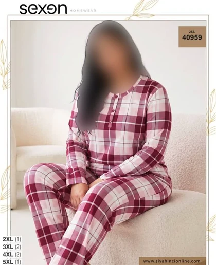 بلوز و شلوار بیگ سایز زنانه sexen کد 40959