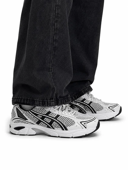 کفش کتانی بزرگ پا (کیفیتاورجینال) مدل اسیکس سفید مشکی ASICS