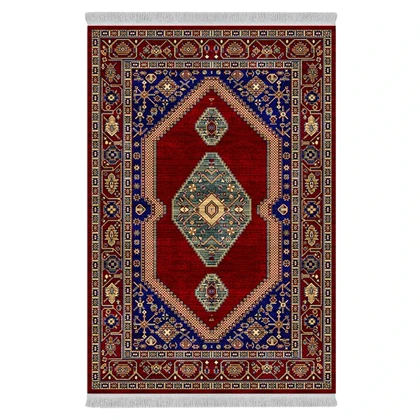 فرشینه از جنس پارچه هازان مخمل ترک طرح سنتی و مدرن برند دفه کد DAMG667