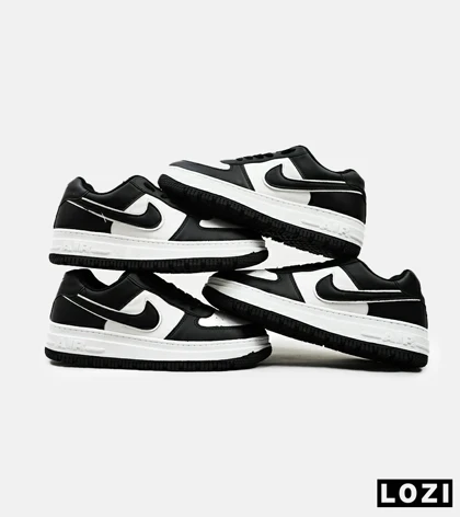 کفش کتانی بزرگ پا مشکی سفید نایک NIKE AIR FORCE مدل 4765