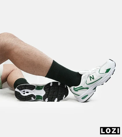 کفش کتانی مردانه و زنانه سفید سبز NEW BALANCE 530