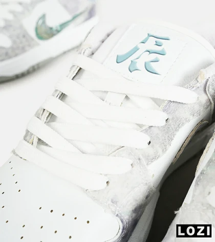 کفش کتانی مردانه و زنانه طوسی سفید سبز نایک NIKE dunk low steam puppet