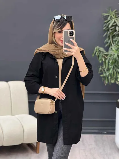 مانتو کتان دو جیب بالا تانیا