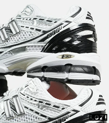 کفش کتانی مردانه و زنانه سفید مشکی New Balance 1906R مدل 7358