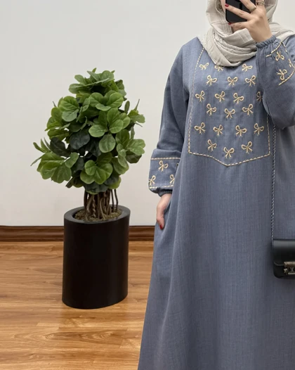 پیراهن مانتویی بلند مدل آرشیدا
