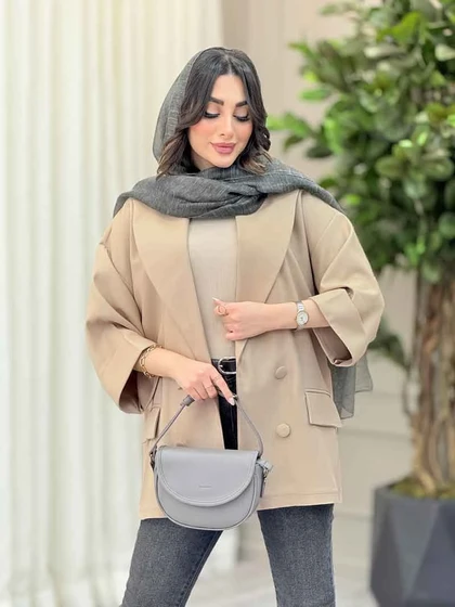 مانتو چهار دکمه آستین پاکتی