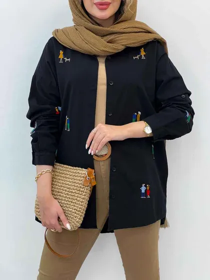 مانتو گلدوزی کارولین