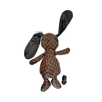 کیف عروسکی خرگوش طرح چهارخانه