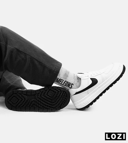 کفش کتانی مردانه و زنانه سفید مشکی نایک NIKE AIR FORCE مدل 2188