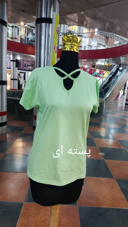 تیشرت زنانه یقه بندی کد5483