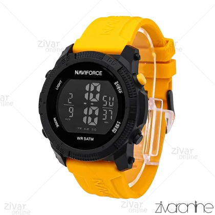 ساعت اورجینال ناوی فورس NaviForce مردانه دیجیتالی زرد مشکی 106971