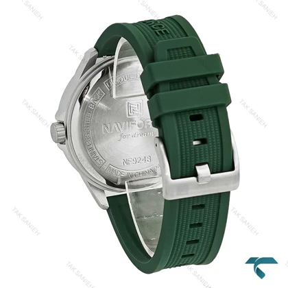 نیوی فورس NF9248 مردانه استیل بند رابر سبز NaviForce-8721-G