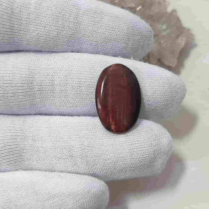 نگین سنگ چشم ببر اصل قرمز (چشم شاهین)کد 4