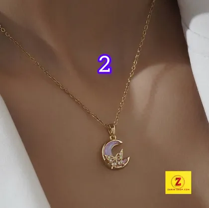 گردنبند زنانه زنانه نگین‌دار طرح جواهر