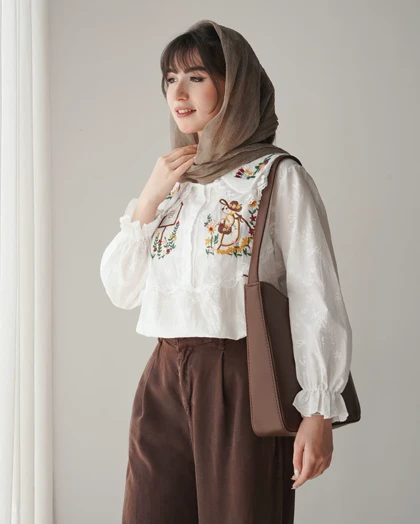 شومیز گلدوزی هانیل | هیبا