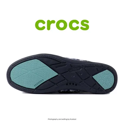 لوفر زنانه کراکس - Crocs Walu 2 Striped Floral Loafer Multi/Navy
