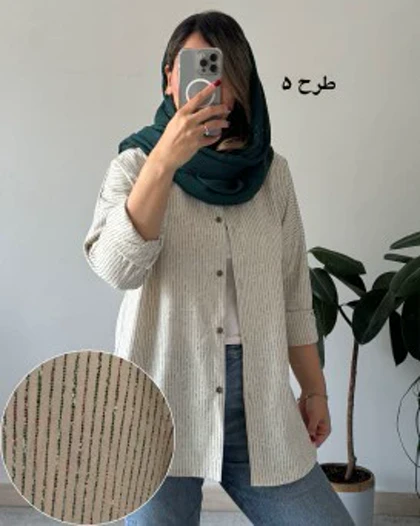 شومیز مانتویی لینن نچرال کوک دوزی