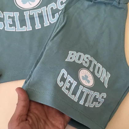 تاپ شلوارک جیب‌دار طرح boston در 4 سایز