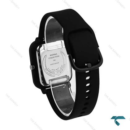 ساعت مچی رسپینا دخترانه پسرانه مشکی صفحه سفید Respina-7037-L