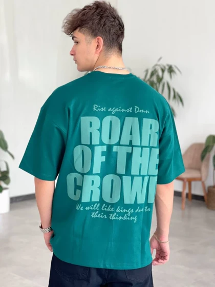 خرید تیشرت سبز و سفید roar of the crown پسرانه و مردانه