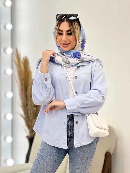 مانتو کتان دو جیب پشت پیله