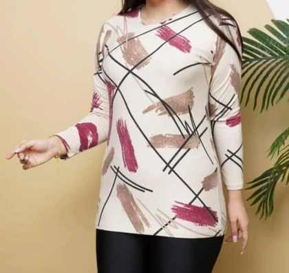 بلوز زنانه موهر نگین‌دار مجلسی