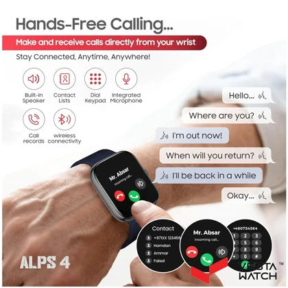 ساعت مچی هوشمند سوئیس میلیتاری SWISS MILITARY مدل SM-WCH-ALPS4-SILF-BLUSSS