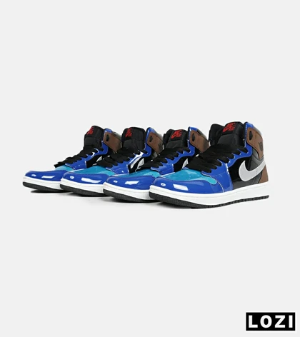 کتانی ساق‌دار زنانه و مردانه آبی مشکی قهوه ای Nike air jordan 1 مدل 6620