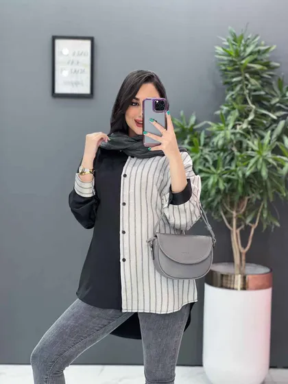 شومیز ترکیبی راه راه