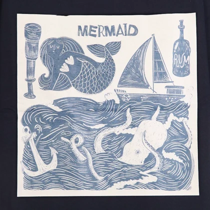 تیشرت زنانه دندی طرح mermaid