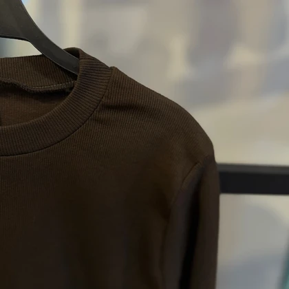 بلوز قهوه ای قواره دار