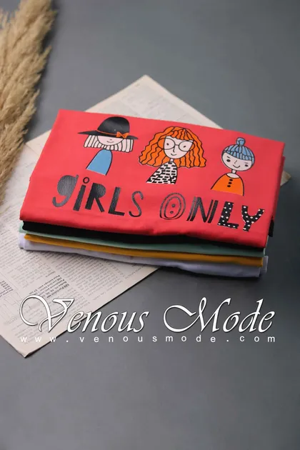 تیشرت آستین کوتاه طرح Girls Only