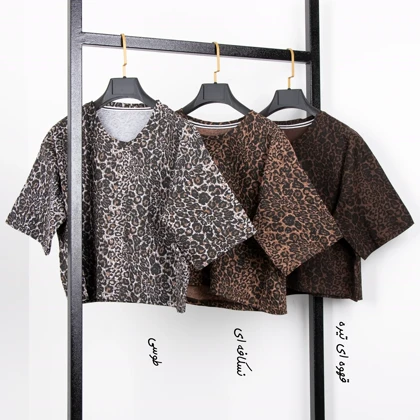 تیشرت باکسی کراپ زنانه مدل wct023