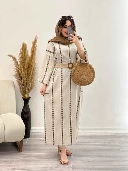 پیراهن جلو بسته دو جیب پیله