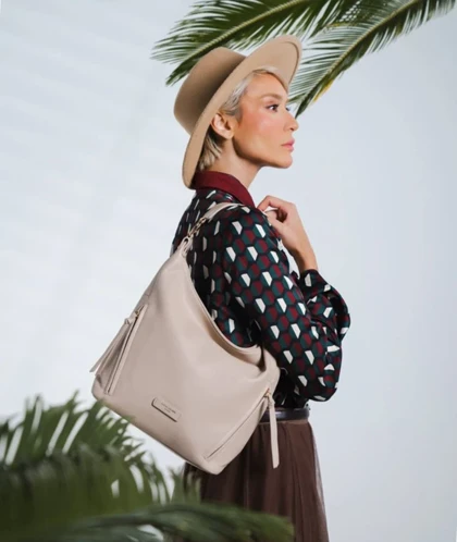 کیف دستی زنانه چرم مصنوعی دیوید جونز DAVIDJONES