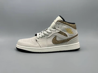کتانی نایکی جردن1 الفنت کرم قهوه ای/Nike AJ1