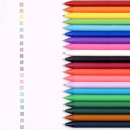 خودکار ژله‌ای کاکو (KACO K1015) نوک 0.5 میلی‌متری 20 عددی مدل Colorful
