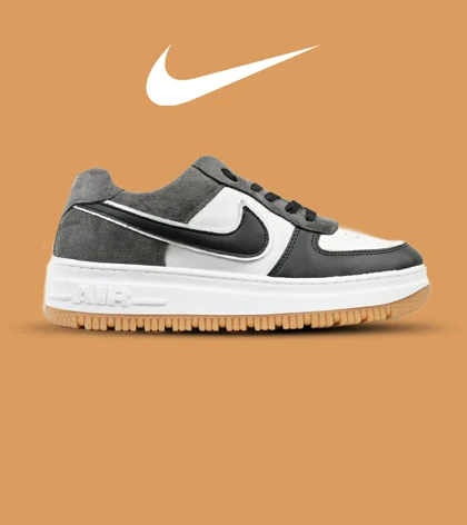 کفش کتانی بزرگ پا مشکی طوسی نایک NIKE AIR FORCE مدل 4775