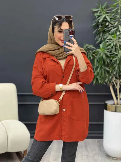 مانتو دو جیب برش‌دار سرو