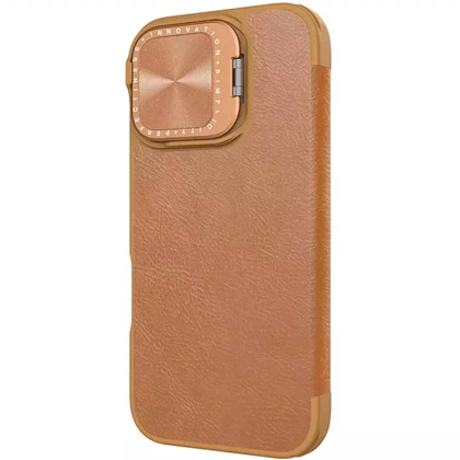 قاب محافظ چرمی گوشی آیفون 16 نیلکین Qin Prop Leather