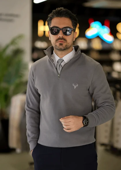 سلانیک نیم زیپ گوزنی