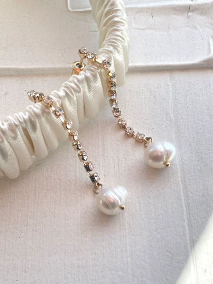 گوشواره نگین و مروارید