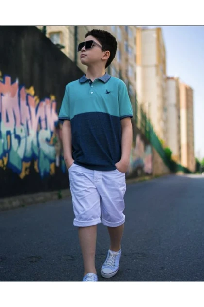 تیشرت یقه پولو بچگانه beebird beebird