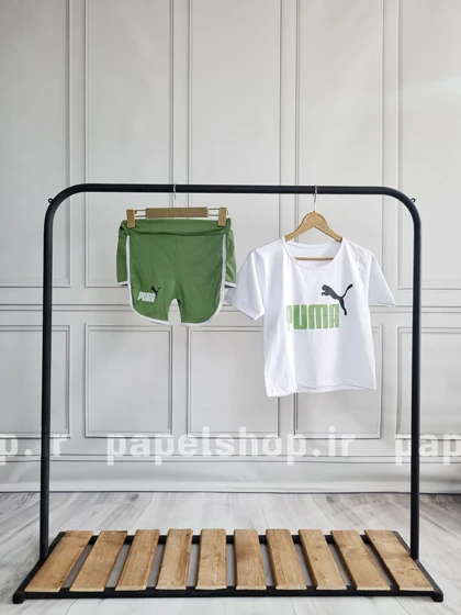 ست کراپ و شورتک طرح پوما Puma