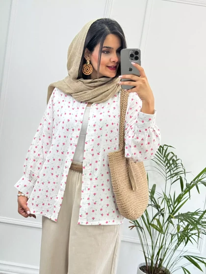 مانتو دبل فیس شکوفه
