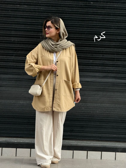 مانتو کتان جیب پایین 313